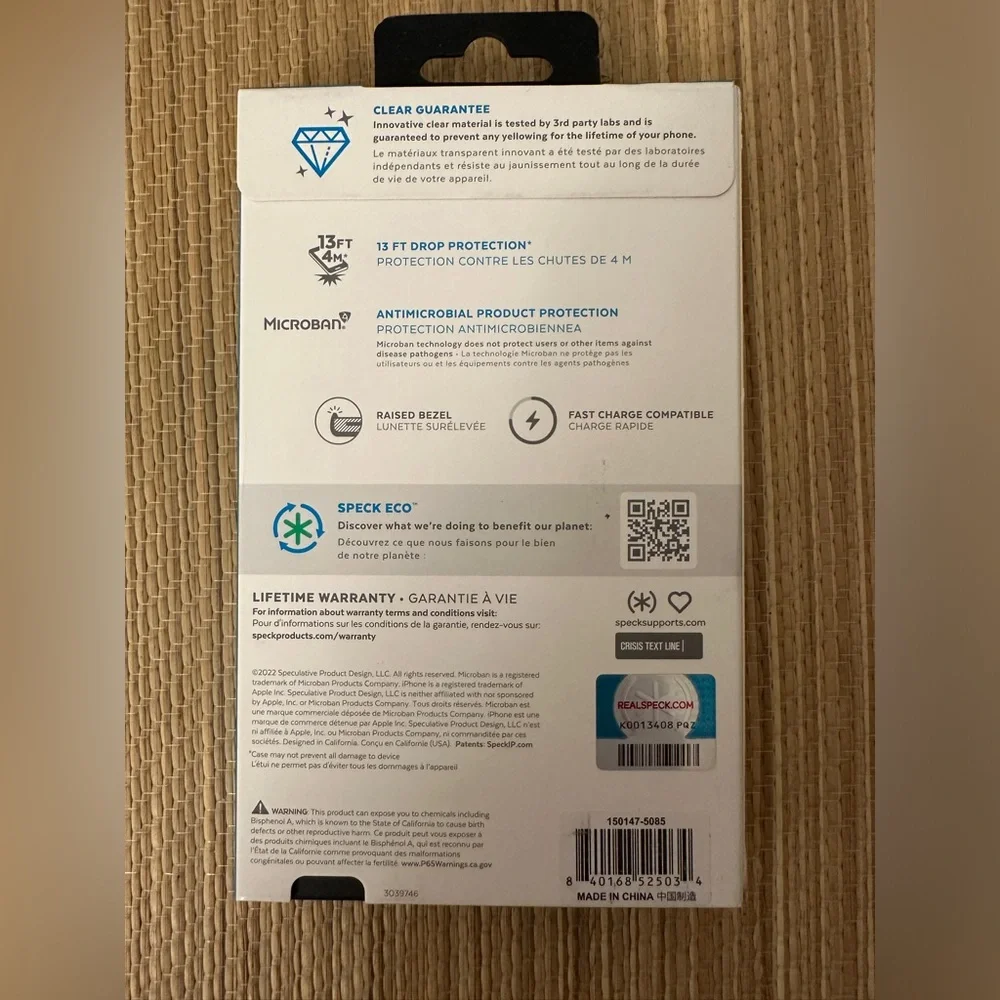Speck Presidio Perfect-Clear Case for Apple iPhone 14 Pro